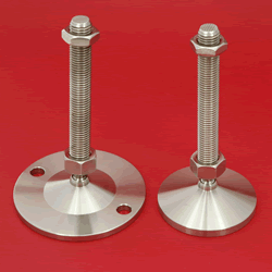 Adjustable Levelling feet - All stainless with 10mm diam stem